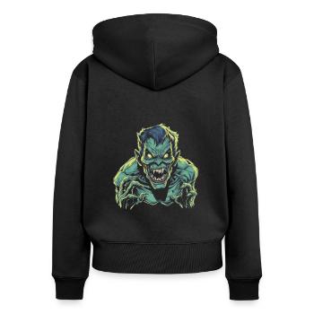 Monster Monster Demon Devil Vampire Guhl Zombie - Women's Premium Organic Zip Hoodie - black - Back - Julia (174cm)