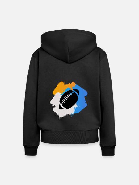 Rugby - Frauen Premium Bio Zip Hoodie - Schwarz