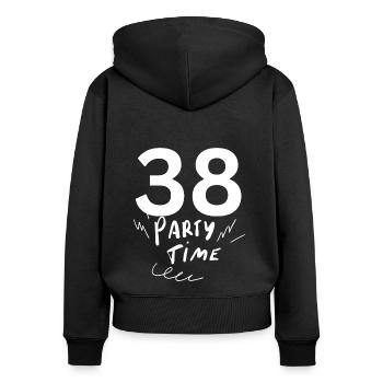 38 - Women's Premium Organic Zip Hoodie - black - Back - Julia (174cm)