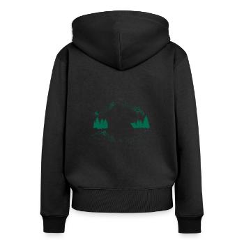 Motorhome Holiday - Women's Premium Organic Zip Hoodie - black - Back - Julia (174cm)