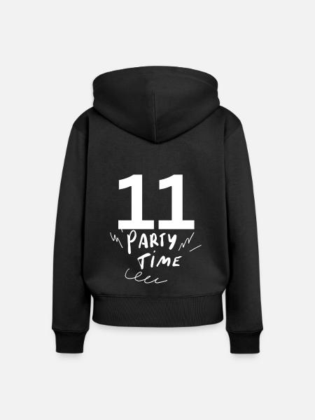11 - Frauen Premium Bio Zip Hoodie - Schwarz
