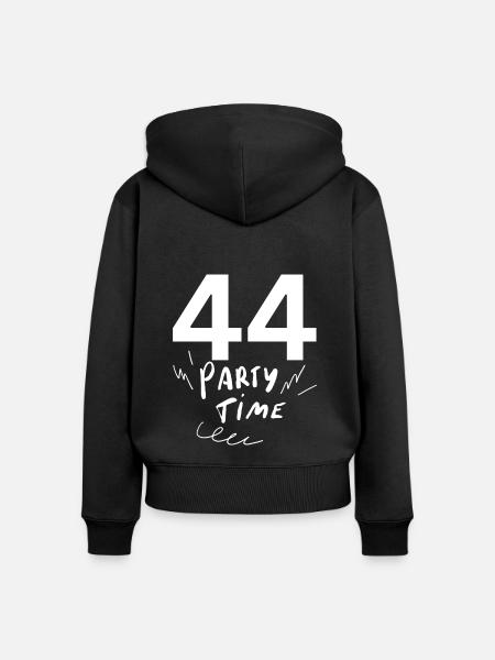 44 - Frauen Premium Bio Zip Hoodie - Schwarz