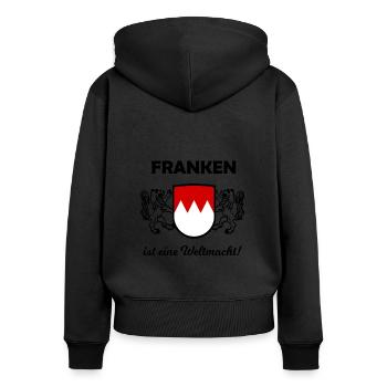 The Franks Are Coming - Women's Premium Organic Zip Hoodie - black - Back - Julia (174cm)