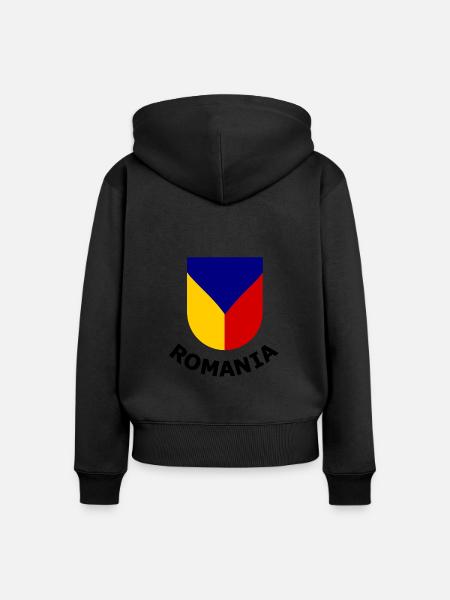 Die Fans aus Rumänien - Frauen Premium Bio Zip Hoodie - Schwarz
