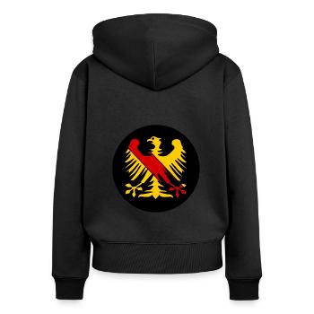 The German Eagles - Women's Premium Organic Zip Hoodie - black - Back - Julia (174cm)