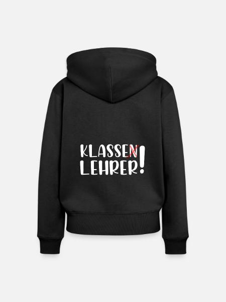 Klasse Lehrer - Frauen Premium Bio Zip Hoodie - Schwarz