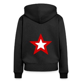 The Polish Star of Heaven - Women's Premium Organic Zip Hoodie - black - Back - Julia (174cm)