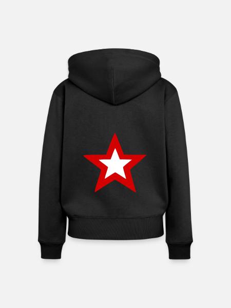 Der polnische Himmelstern - Frauen Premium Bio Zip Hoodie - Schwarz