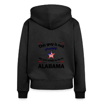 Chez nous en Alabama - Sweat à capuche zippé Premium bio Femme - noir - Dos - Julia (174cm)