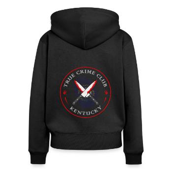 True Crime Club Kentucky, Murderino Murder Show - Women's Premium Organic Zip Hoodie - black - Back - Julia (174cm)