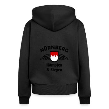 The Nuremberg Supporters - Women's Premium Organic Zip Hoodie - black - Back - Julia (174cm)