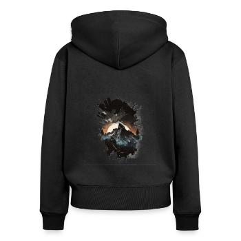 Mount Blanc - Women's Premium Organic Zip Hoodie - black - Back - Julia (174cm)