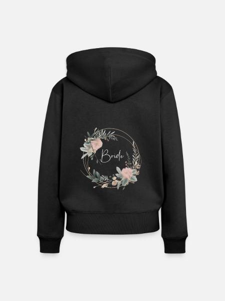 Bride - Frauen Premium Bio Zip Hoodie - Schwarz