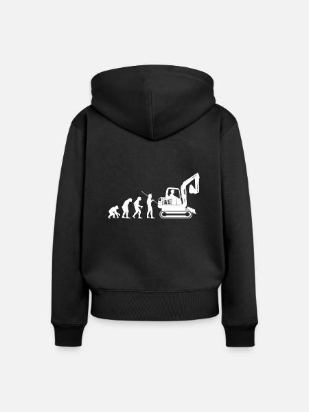 Bagger - Frauen Premium Bio Zip Hoodie - Schwarz