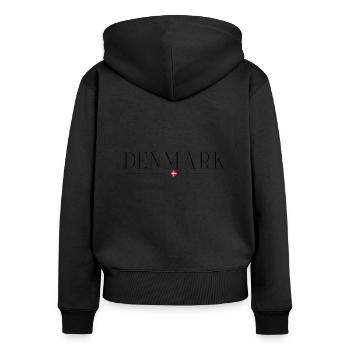 Danemark - Sweat à capuche zippé Premium bio Femme - noir - Dos - Julia (174cm)