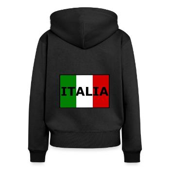The flag of Italia - Women's Premium Organic Zip Hoodie - black - Back - Julia (174cm)