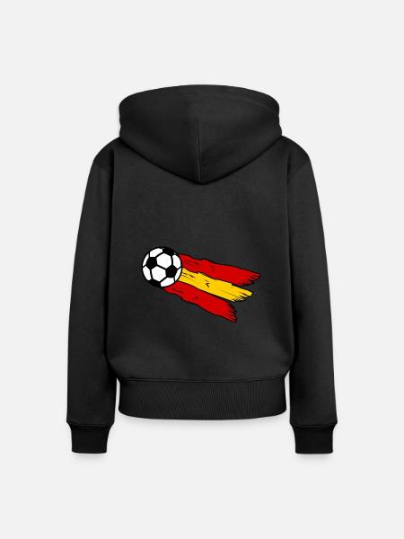 Die spanischen Fans - Frauen Premium Bio Zip Hoodie - Schwarz