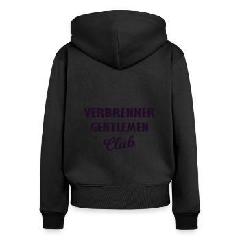 Voitures et moteurs à combustion - Sweat à capuche zippé Premium bio Femme - noir - Dos - Julia (174cm)