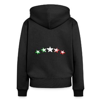 Stars Italy - Women's Premium Organic Zip Hoodie - black - Back - Julia (174cm)