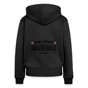 The Wall Street Millionaires - Women's Premium Organic Zip Hoodie - black - Back - Julia (174cm)