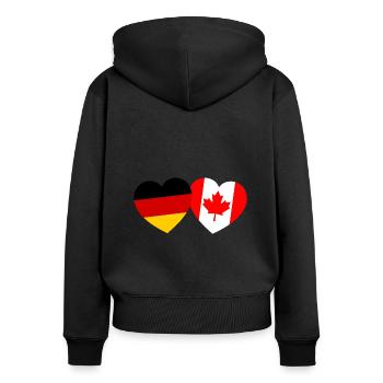 German Canadian partners - Women's Premium Organic Zip Hoodie - black - Back - Julia (174cm)