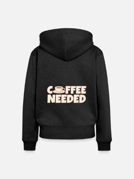 Coffee Needed 4 - Frauen Premium Bio Zip Hoodie - Schwarz