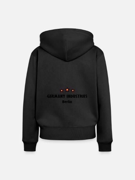 Berliner Industrie Deutschland - Frauen Premium Bio Zip Hoodie - Schwarz