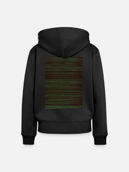 Streifen - Frauen Premium Bio Zip Hoodie - Schwarz