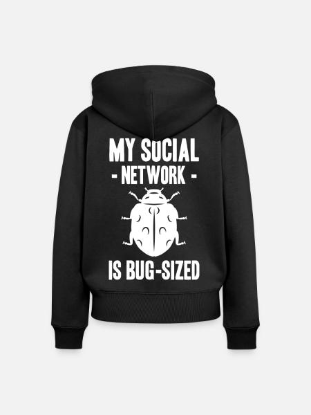 Entomologen - Frauen Premium Bio Zip Hoodie - Schwarz