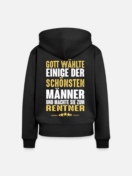 Rentner - Rentner - Frauen Premium Bio Zip Hoodie - Schwarz