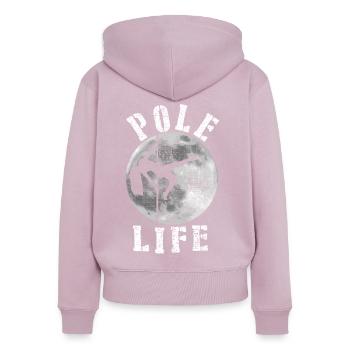 Pole Dance - Frauen Premium Bio Zip Hoodie - Altrosa - Hinten - Julia (174cm)