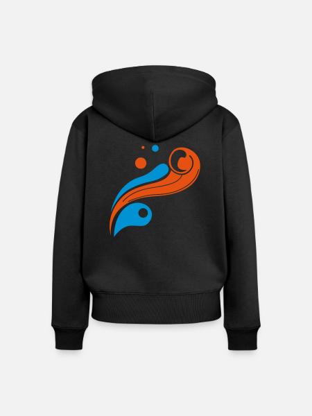 grafik - Frauen Premium Bio Zip Hoodie - Schwarz