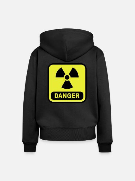 Danger Atom - Frauen Premium Bio Zip Hoodie - Schwarz