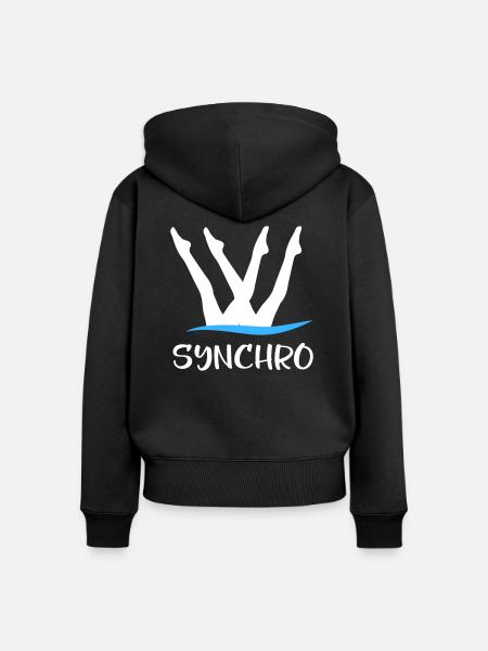 Synchronschwimmen - Frauen Premium Bio Zip Hoodie - Schwarz