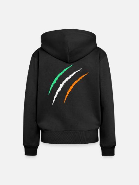 krallen irland - Frauen Premium Bio Zip Hoodie - Schwarz