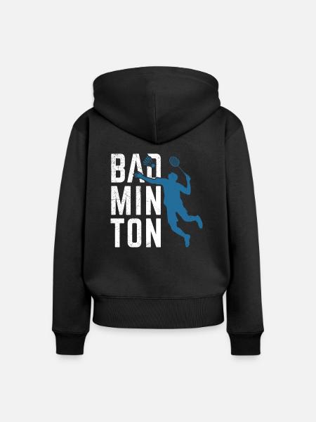 Badminton Sport - Frauen Premium Bio Zip Hoodie - Schwarz