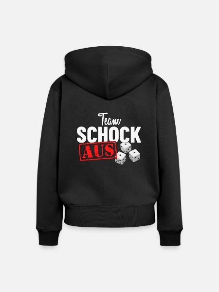 Team Schock Aus Teamshirt Knobeln Schocken - Frauen Premium Bio Zip Hoodie - Schwarz