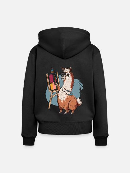 Bürste & Muskelkraft - Frauen Premium Bio Zip Hoodie - Schwarz