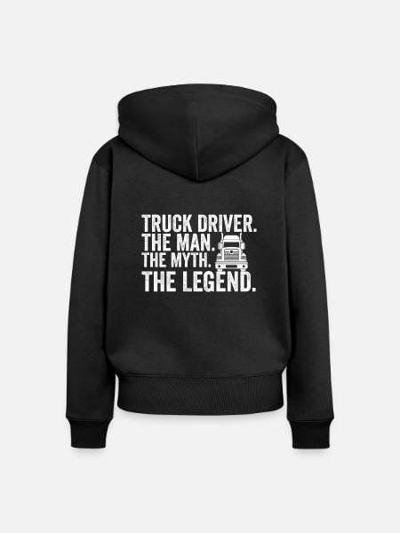 Lkw-Fahrer Lastkraftwagen Fahrer Diesel - Frauen Premium Bio Zip Hoodie - Schwarz