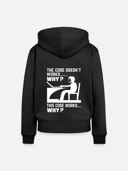 Softwareentwickler Programmierer Geschenk - Frauen Premium Bio Zip Hoodie - Schwarz