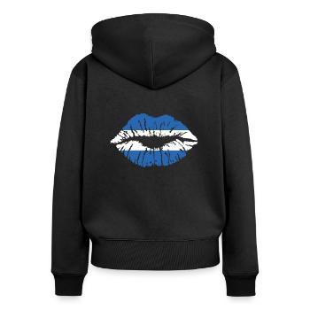 Nicaragua Heart Flag Flag Voyage Amérique du Sud - Sweat à capuche zippé Premium bio Femme - noir - Dos - Julia (174cm)