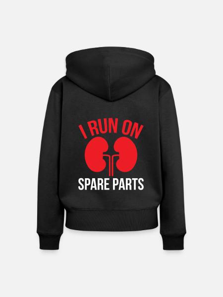 Lungetransplantation Lungenchirugie Operation - Frauen Premium Bio Zip Hoodie - Schwarz
