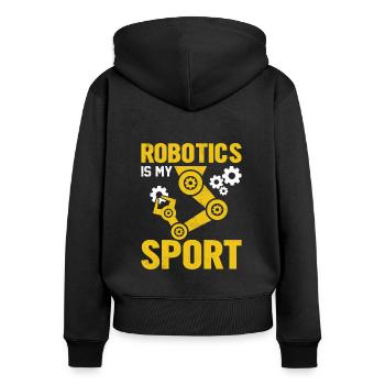 Robot Programmer Automation Technician - Women's Premium Organic Zip Hoodie - black - Back - Julia (174cm)
