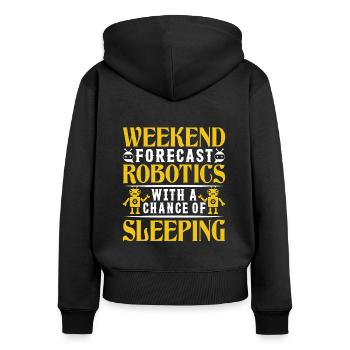 Robot Programmer Automation Technician - Women's Premium Organic Zip Hoodie - black - Back - Julia (174cm)
