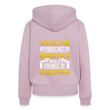 Robot Programmer Automation Technician - Women's Premium Organic Zip Hoodie - dusky pink - Back - Julia (174cm)