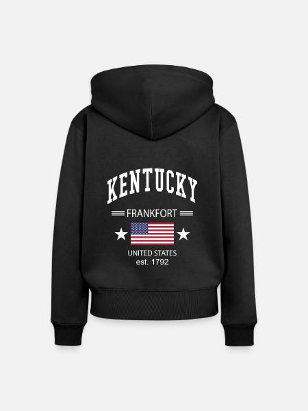 Kentucky - Frauen Premium Bio Zip Hoodie - Schwarz
