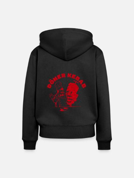 Döner Kebab - Frauen Premium Bio Zip Hoodie - Schwarz