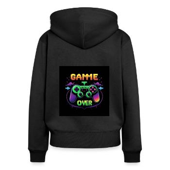 Controller Gaming Gaming Play Gift Gamer - Women's Premium Organic Zip Hoodie - black - Back - Julia (174cm)
