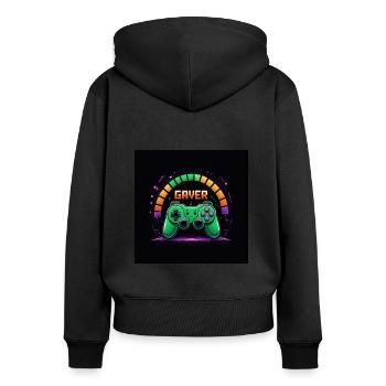 Controller Gaming Gaming Play Gift Gamer - Women's Premium Organic Zip Hoodie - black - Back - Julia (174cm)