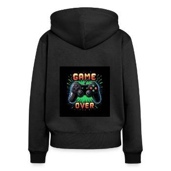 Controller Gaming Gaming Play Gift Gamer - Women's Premium Organic Zip Hoodie - black - Back - Julia (174cm)